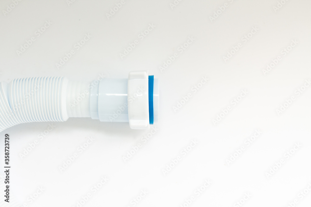 plastic pipe on a white background plastic pipe on a white background