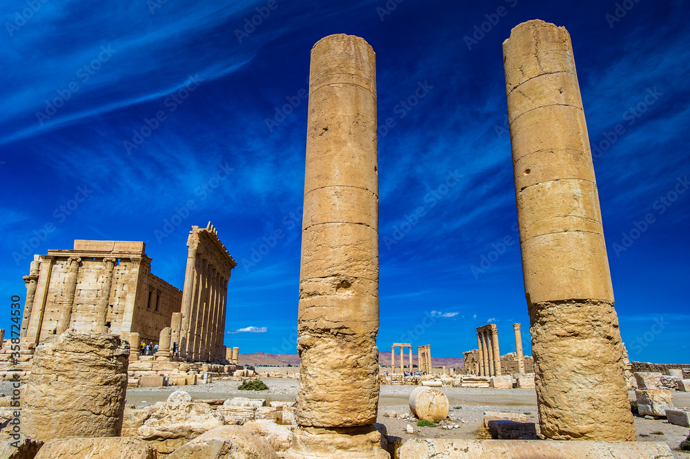 It's Columns in Palmyra, Syria. UNESCO World Heritage Site