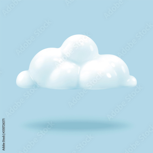 3d illustration of white cloud © HstrongART