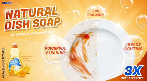 Ad template for dish soap