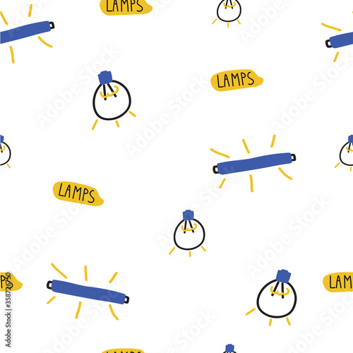 Vector illustration mith lamps.