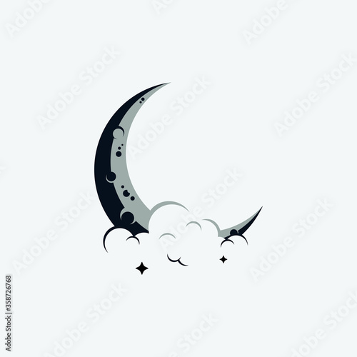 Moon logo design template