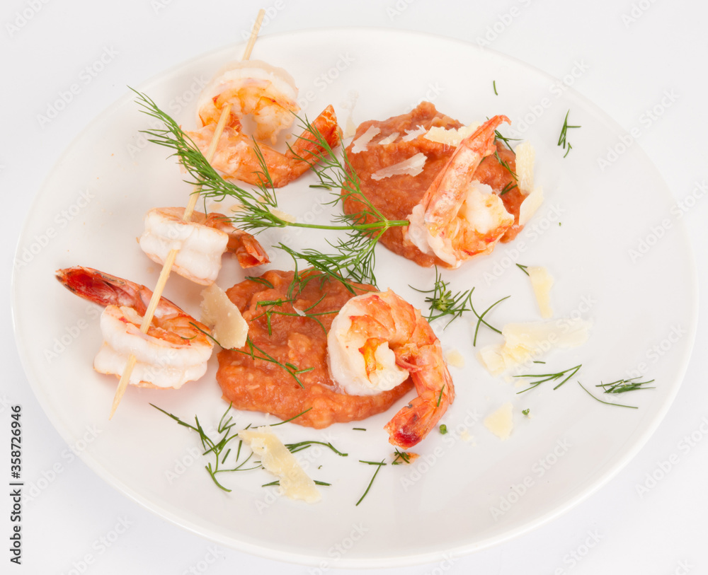 Garnelen Reis Food Fisch Garnelenspiße Kräuter Holzspieß Meerestier Krustentiere Garnelen Reis Food Fisch Garnelenspiße Kräuter Holzspieß Meerestier Krustentiere