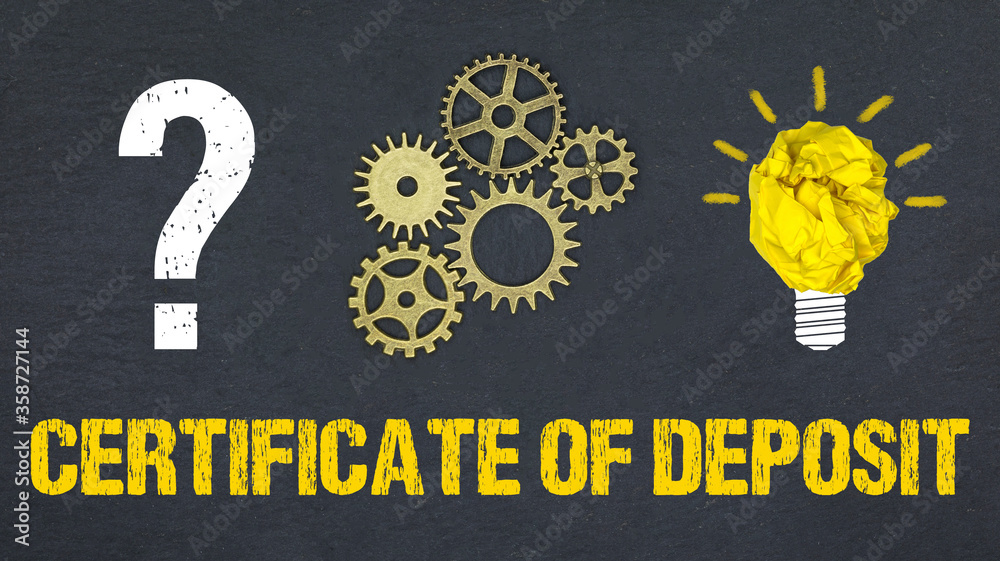 Obraz premium Certificate of Deposit