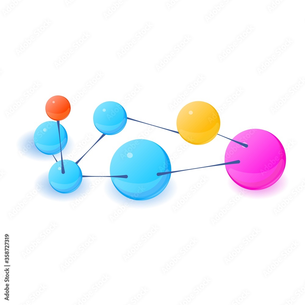 Fototapeta premium Shape molecule icon. Isometric illustration of shape molecule vector icon for web