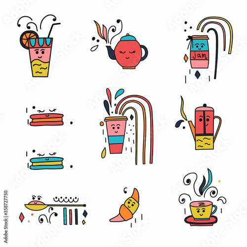 Vector illustration of coffee and tea