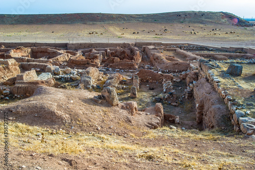 It's Ebla, Syria. The site is most famous for the Ebla tablets, an archive of about 20,000 cuneiform tablets found there photo
