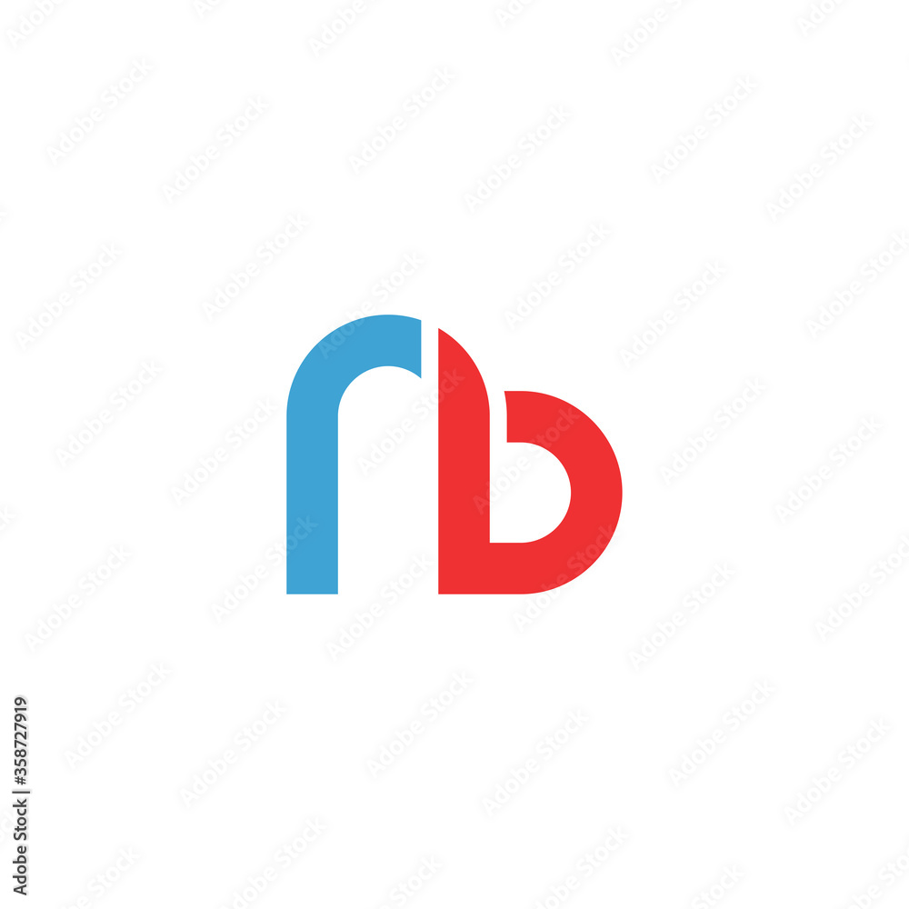 initial letter r and b, rb, br logo, lowercase monogram line art style design template initial letter r and b, rb, br logo, lowercase monogram line art style design template