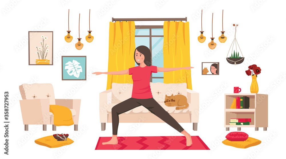 Girl yoga exercise Girl yoga exercise