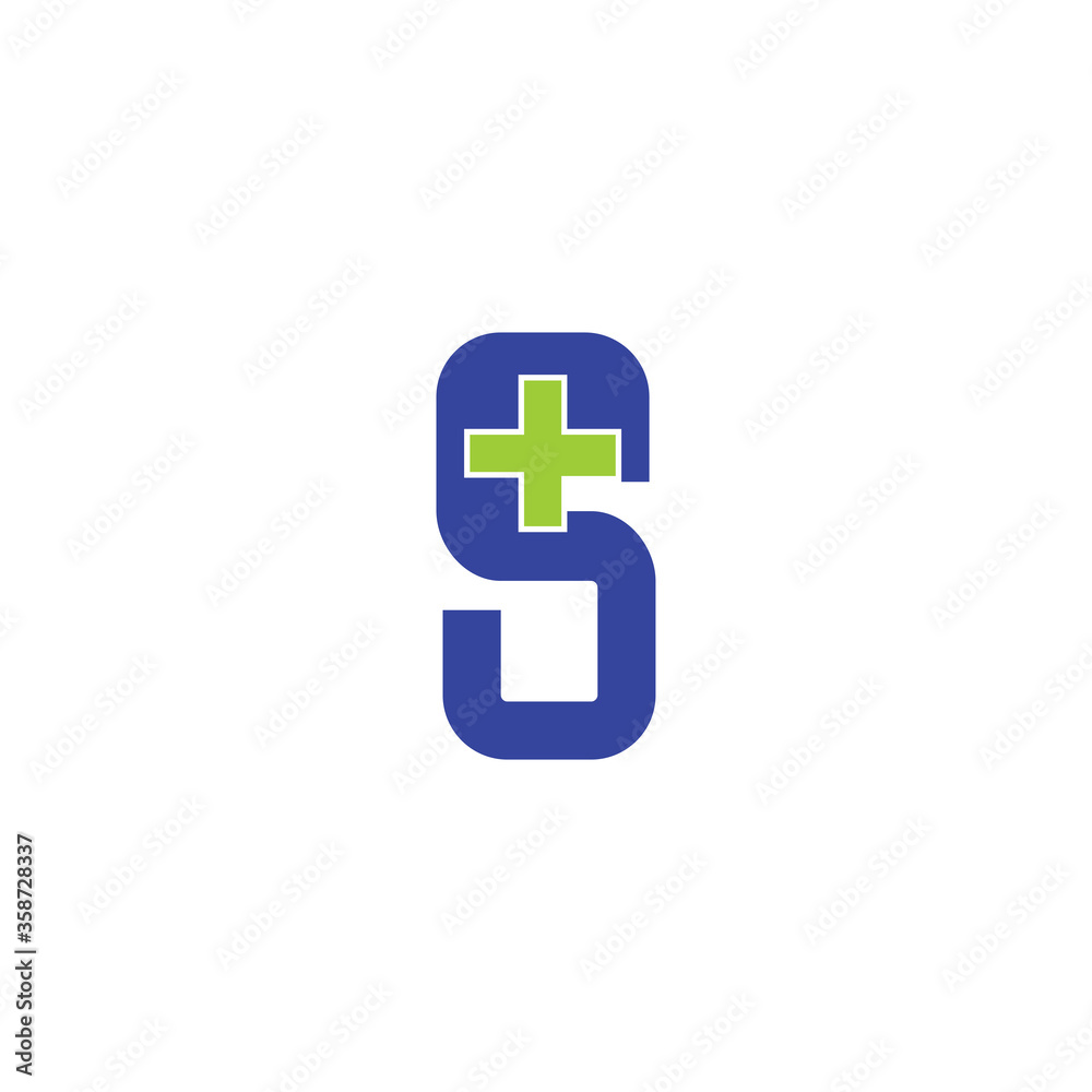 initial letter S logo and clinic, line style design template initial letter S logo and clinic, line style design template