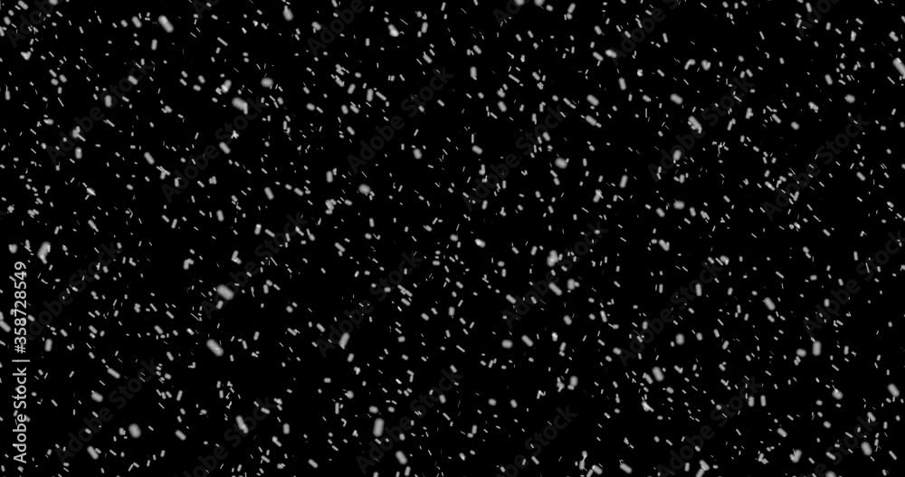 Large and small snowflakes. Isolated falling snow, Alpha, Ethereal, Intense, Storm, 4k, looped animation Large and small snowflakes. Isolated falling snow, Alpha, Ethereal, Intense, Storm, 4k, looped animation