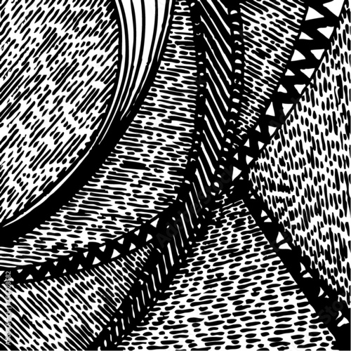 Wallpaper Mural Vector illustration of black and white abstract graphic pattern/background. Torontodigital.ca