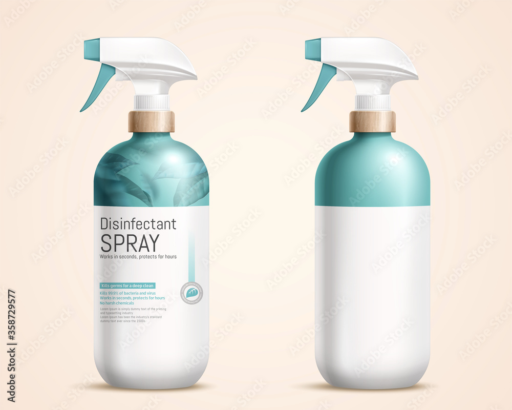 Realistic spray bottle set