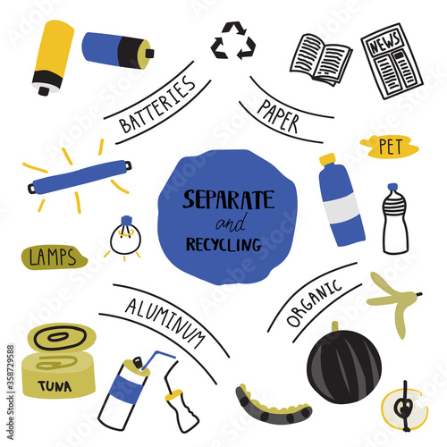 Separate waste  and recycling