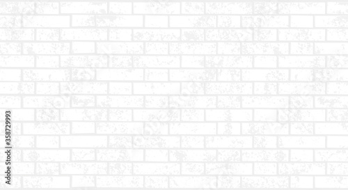 白くペイントした煉瓦の壁、フランス積みパターン