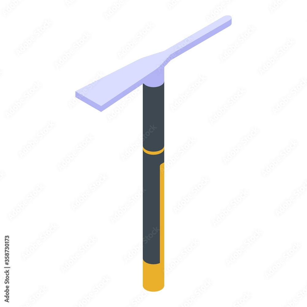 Climber ice pick icon. Isometric of climber ice pick vector icon for web design isolated on white background Climber ice pick icon. Isometric of climber ice pick vector icon for web design isolated on white background