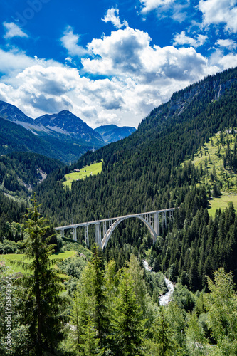 Langwieser Viadukt Langwies RHB Plessur Sapünerbach Schweiz Graubünden Chur Arosa  photo