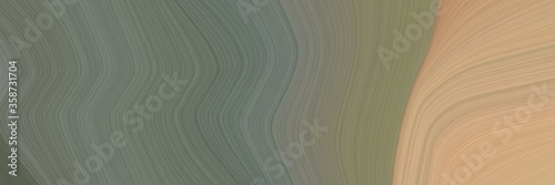 abstract artistic header design with dim gray, tan and rosy brown colors. fluid curved flowing waves and curves for poster or canvas