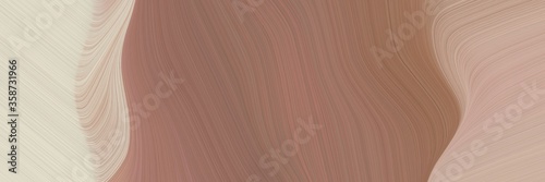 abstract colorful header with pastel brown, pastel gray and tan colors. fluid curved lines with dynamic flowing waves and curves for poster or canvas