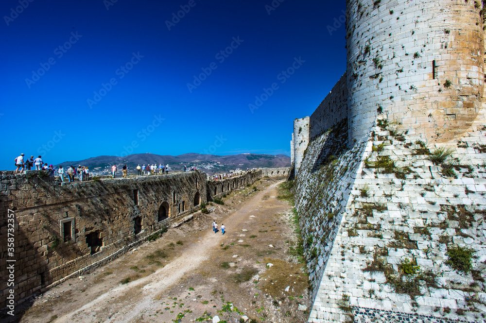 It's Part of the Krak des Chevaliers, a Crusader castle in Syria
