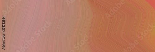 abstract decorative header with indian red  sienna and rosy brown colors. fluid curved lines with dynamic flowing waves and curves for poster or canvas