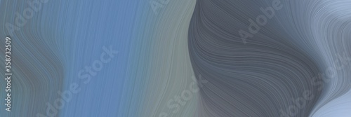 abstract surreal header with slate gray, dark slate gray and pastel blue colors. fluid curved lines with dynamic flowing waves and curves for poster or canvas