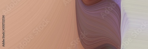 abstract colorful banner with rosy brown, silver and old mauve colors. fluid curved flowing waves and curves for poster or canvas
