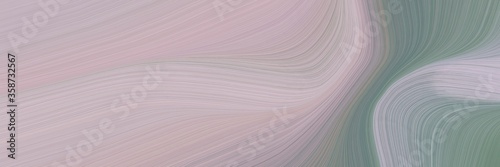 abstract artistic horizontal header with silver, slate gray and light slate gray colors. fluid curved lines with dynamic flowing waves and curves for poster or canvas © Eigens