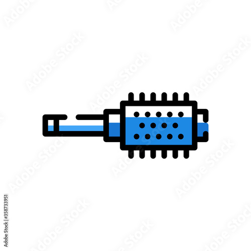 comb icon in filled line style. vector illustration for graphic designer, website, UI isolated on white background. EPS 10