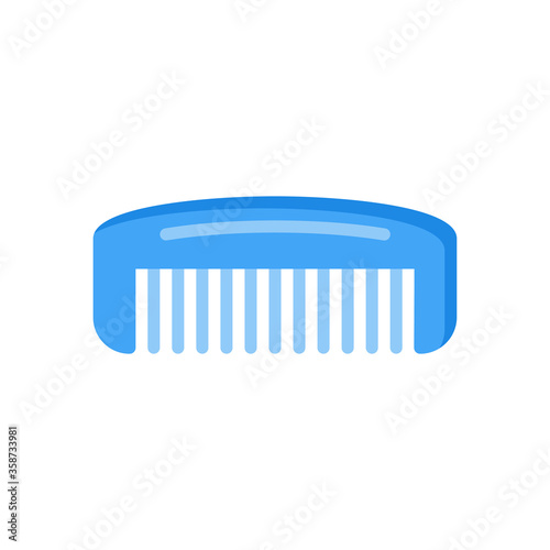 flat style icon of comb isolated on white background. EPS 10