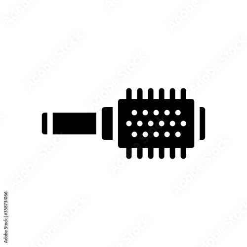 comb icon in glyph style. vector illustration for graphic designer, website, UI isolated on white background. EPS 10