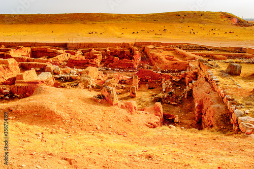 Ebla, Syria. The site is most famous for the Ebla tablets, an archive of about 20,000 cuneiform tablets found there photo