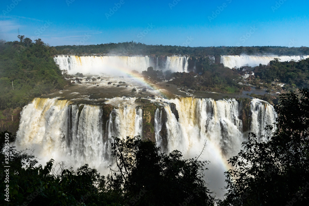 Fototapeta premium Iguazu Falls seen from Brasil