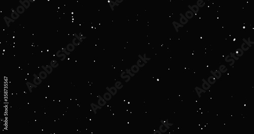 Snowfall as winter season weather background. 4k loop. Alpha channel included.