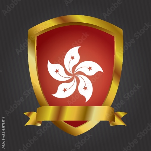 hong kong flag badge