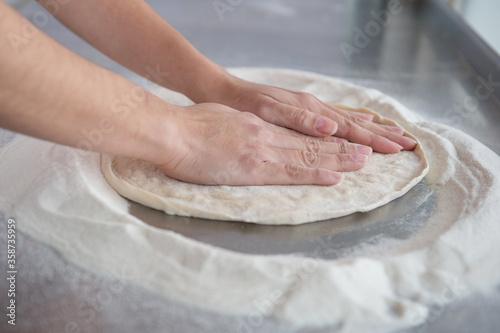 artisan pizza making