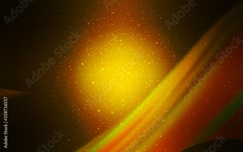 Dark Orange vector layout with cosmic stars. Modern abstract illustration with Big Dipper stars. Smart design for your business advert.