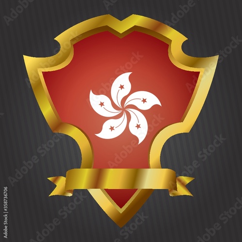 hong kong flag badge