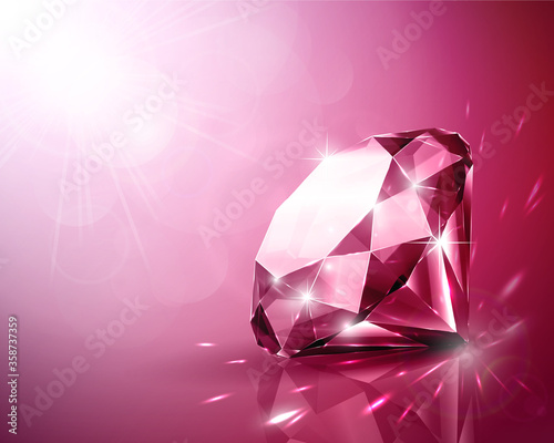 Shimmering ruby background