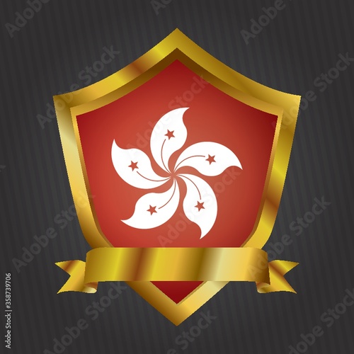 hong kong flag badge