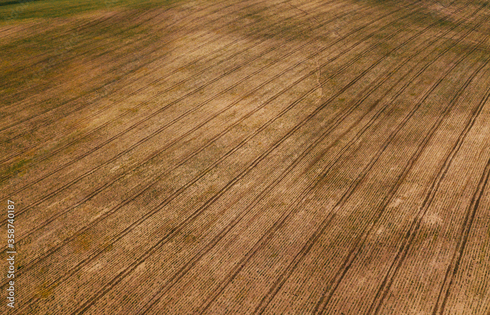 Aerial photo of farmland, preparing for autumn, nice texture Aerial photo of farmland, preparing for autumn, nice texture