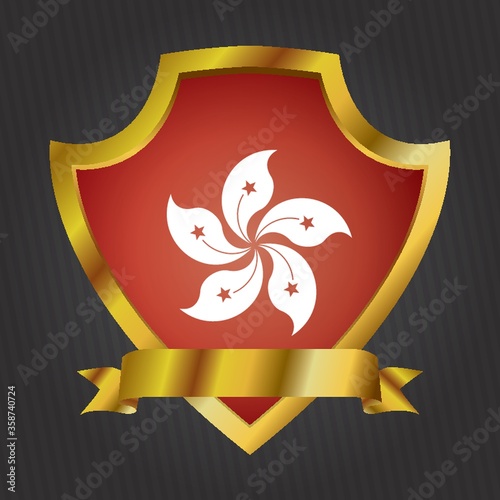 hong kong flag badge