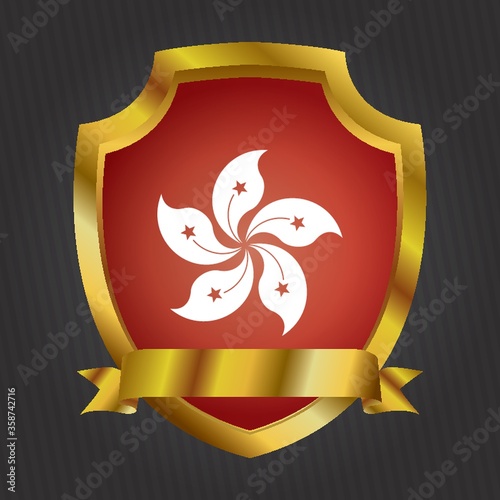 hong kong flag badge