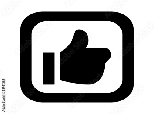 Like Button icon vector for apps and web like vector