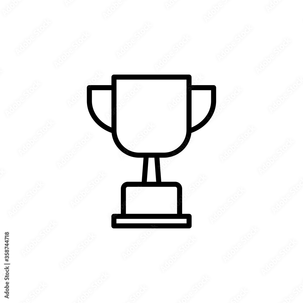 Trophy icon in a trendy flat design, symbol of the championship competition icon Trophy icon in a trendy flat design, symbol of the championship competition icon