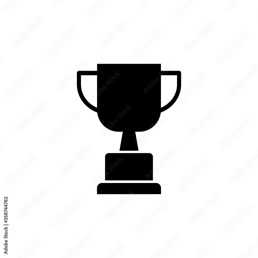 Trophy icon in a trendy flat design, symbol of the championship competition icon Trophy icon in a trendy flat design, symbol of the championship competition icon