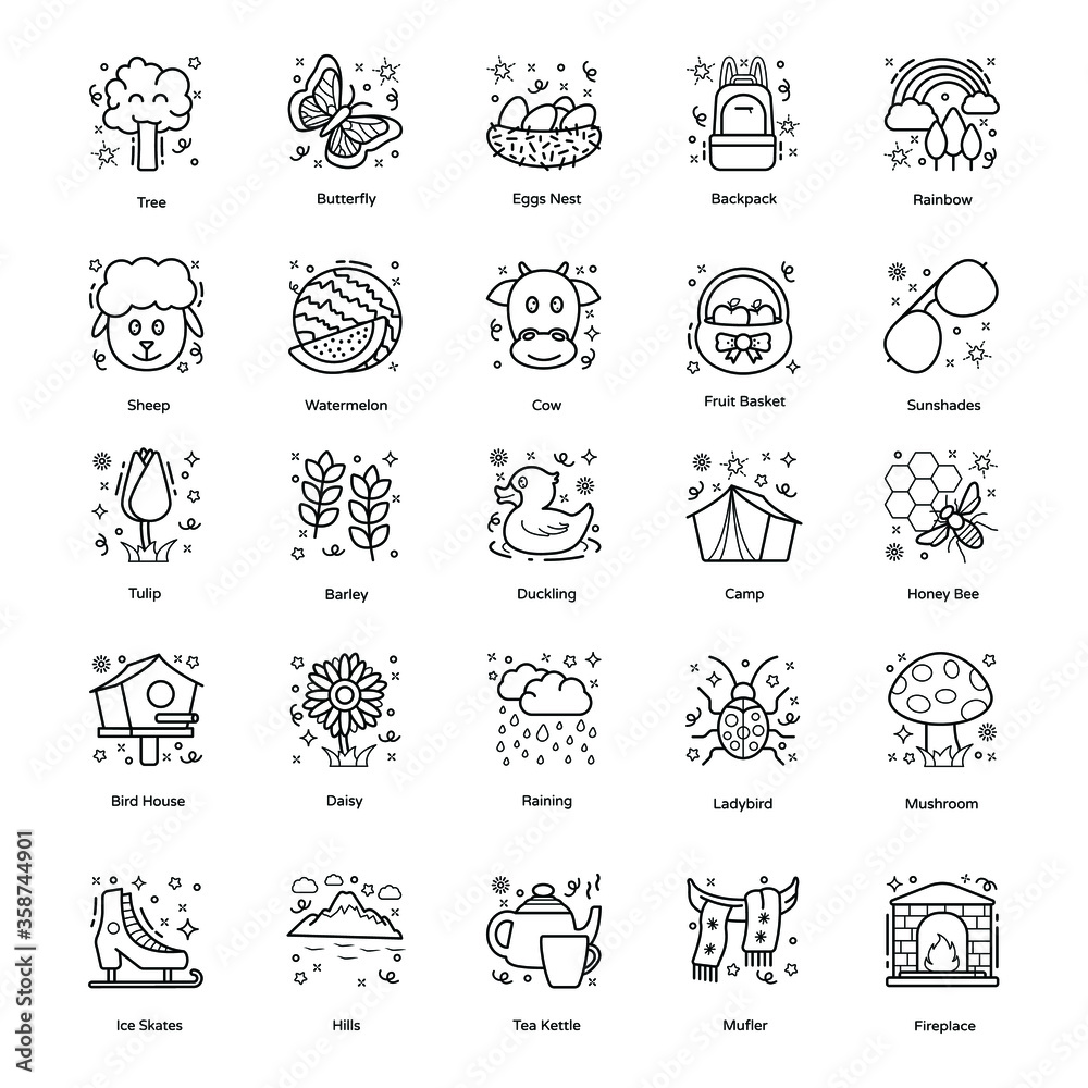 Summer Season Accessories line Icons Pack
Summer Season Accessories line Icons Pack