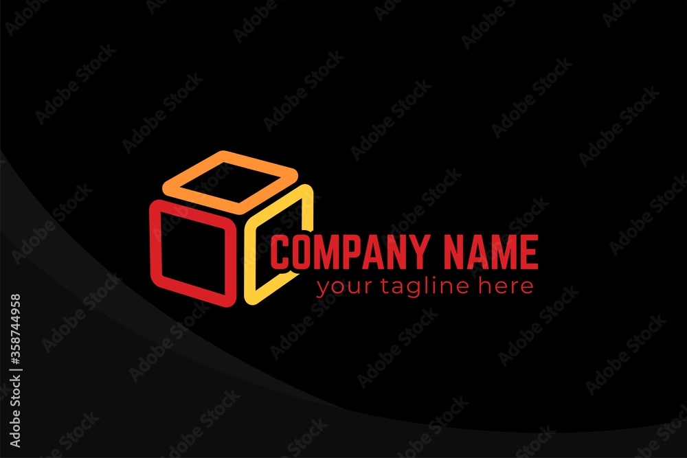 Isolated Flat Logistic Logo Template