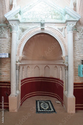 Mihrab of andalucian mosque with roman architecture photo