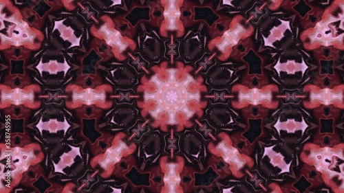 Fantasy kaleidoscope background with seamless loop animation